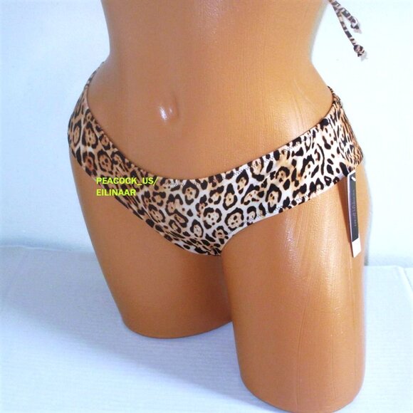 38C/L Victoria Secret Swim Push Up Top Bikini Set Cheeky Bottom Leopard Ruffle - Picture 6 of 11